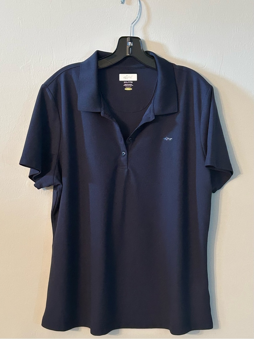 Greg Norman Women's Navy Classic Pique Polo Shirt Size XXL Play Dry Golf